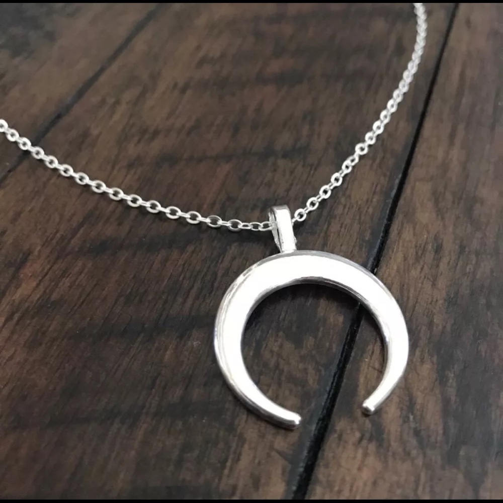 BOHEMIAN MOON:  Crescent Moon Horn Necklace NWT